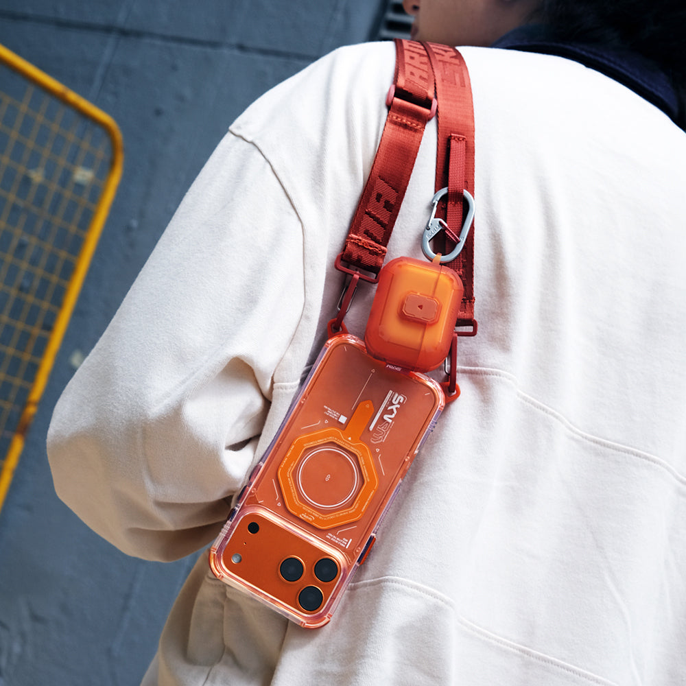 Apple Airpods Pro 3 Kılıf Airbagli Yivli Köşe Kilit Tasarımlı 360 Derece Koruma Skinarma Mecha LE Kılıf Siyah