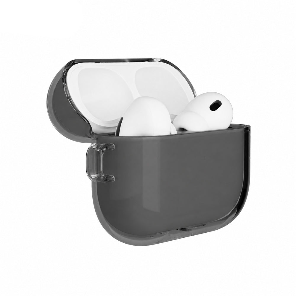Apple AirPods Pro 3 Kılıf M-Safe Şarj Özellikli Mutural Ice Colour Serisi Silikon Kapak Siyah