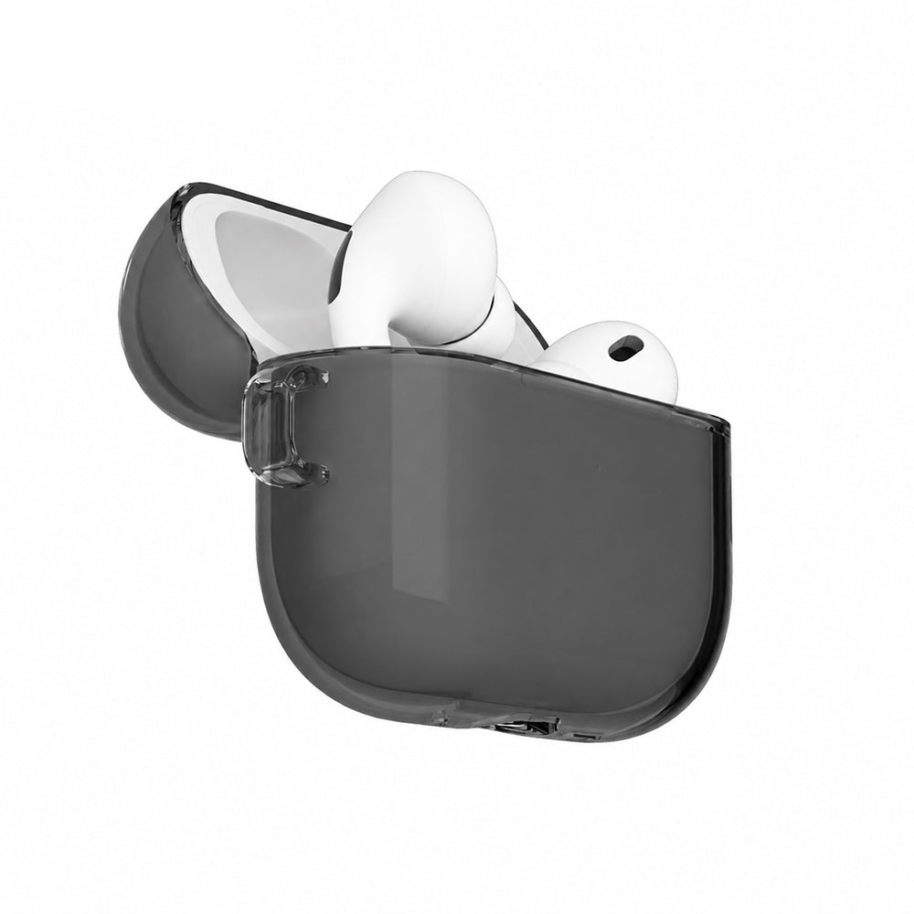 Apple AirPods Pro 3 Kılıf M-Safe Şarj Özellikli Mutural Ice Colour Serisi Silikon Kapak Siyah