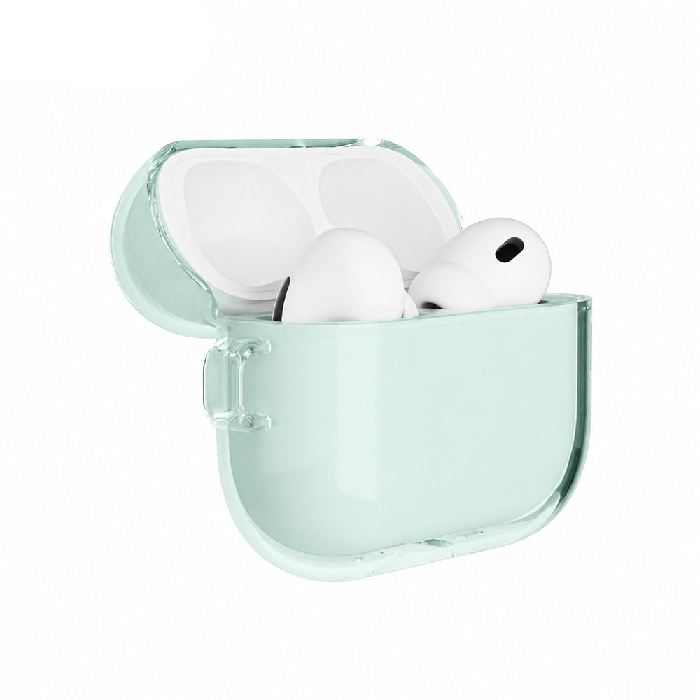 Apple AirPods Pro 3 Kılıf M-Safe Şarj Özellikli Mutural Ice Colour Serisi Silikon Kapak Yeşil