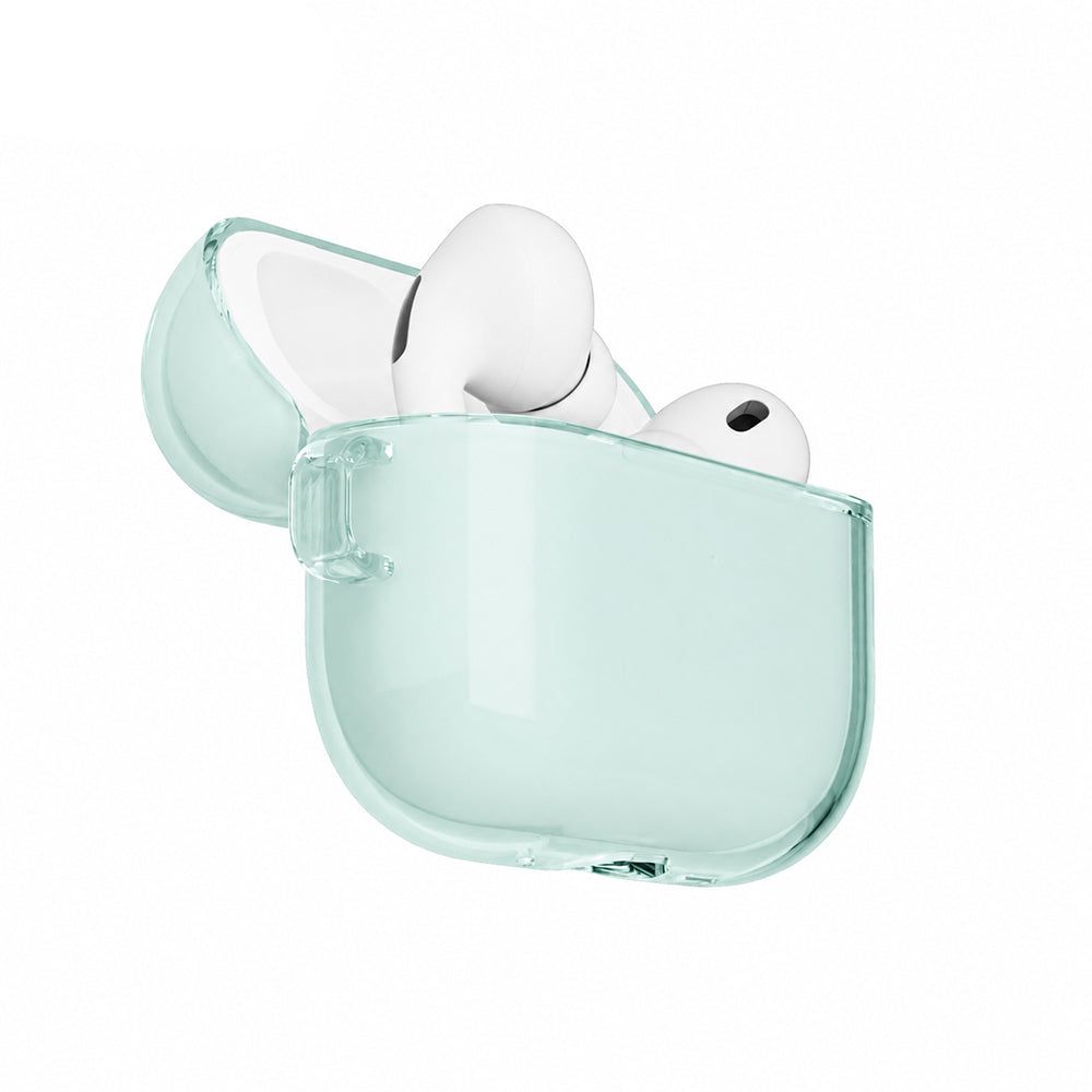 Apple AirPods Pro 3 Kılıf M-Safe Şarj Özellikli Mutural Ice Colour Serisi Silikon Kapak Yeşil
