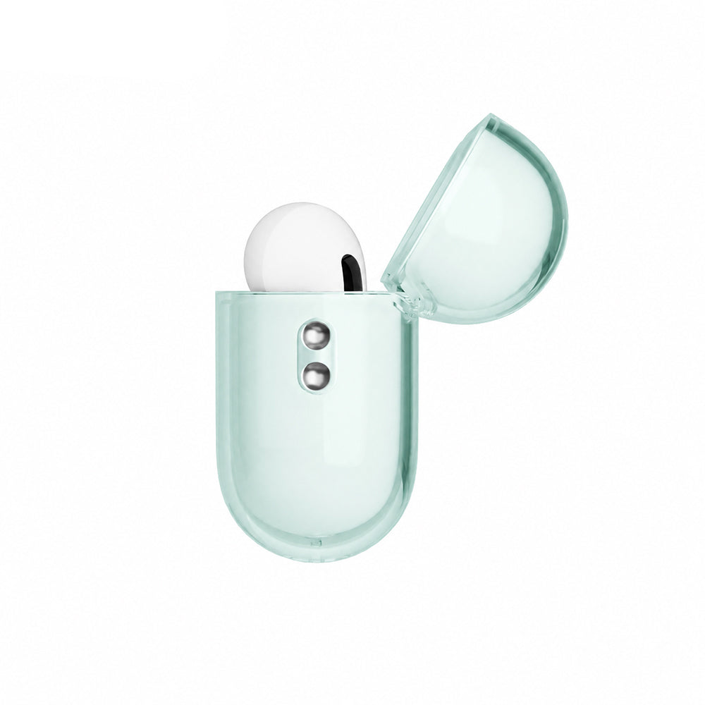 Apple AirPods Pro 3 Kılıf M-Safe Şarj Özellikli Mutural Ice Colour Serisi Silikon Kapak Yeşil