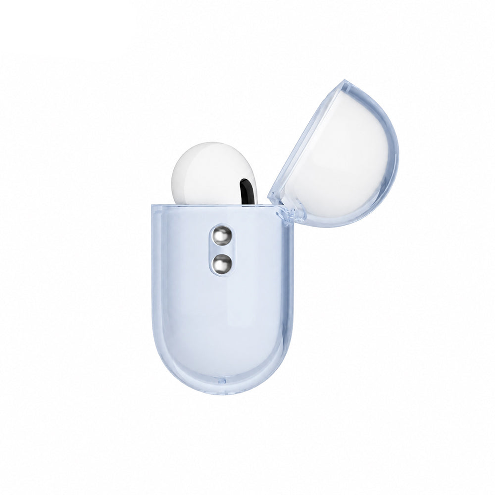 Apple AirPods Pro 3 Kılıf M-Safe Şarj Özellikli Mutural Ice Colour Serisi Silikon Kapak Açık Mavi