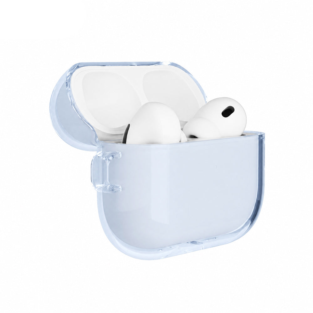 Apple AirPods Pro 3 Kılıf M-Safe Şarj Özellikli Mutural Ice Colour Serisi Silikon Kapak Açık Mavi