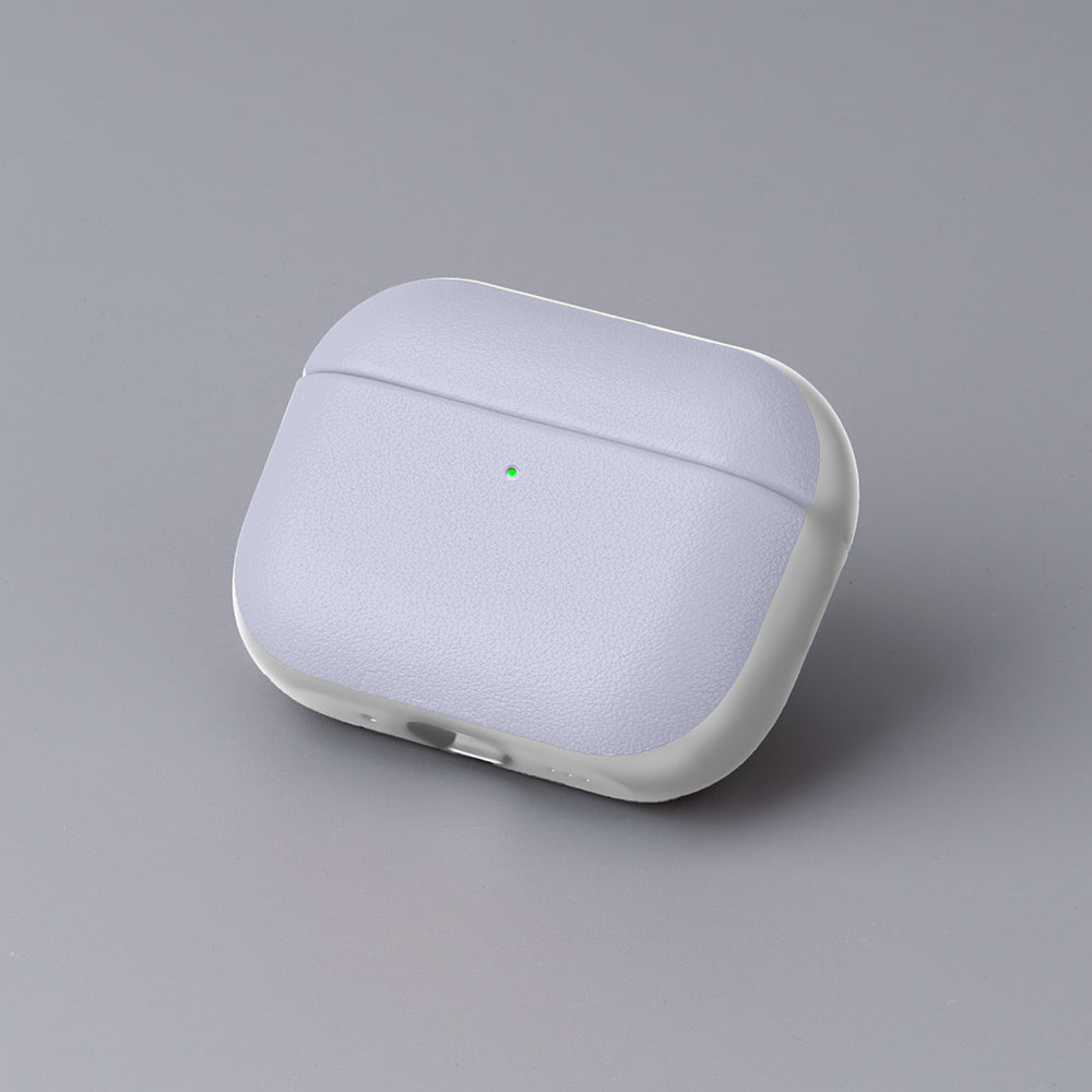 Apple AirPods Pro 3 Kılıf M-Safe Şarj Özellikli Mutural Poying Serisi Deri Tasarımlı Kapak Açık Mor