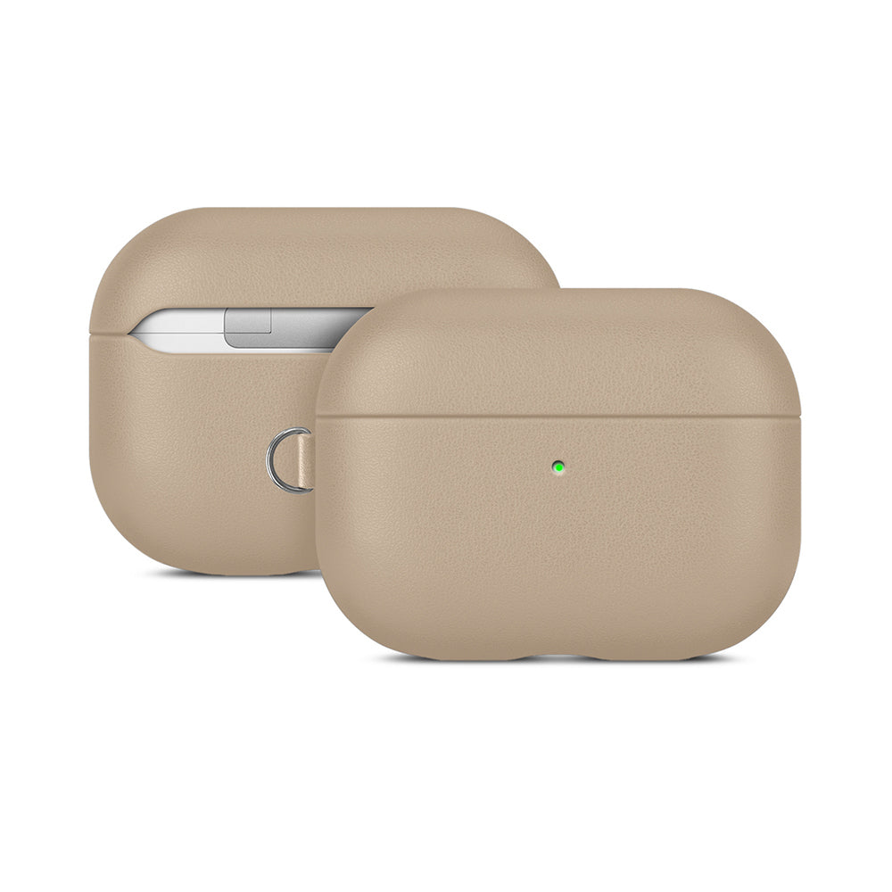 Apple AirPods Pro 3 Kılıf M-Safe Şarj Özellikli Mutural Yahu Serisi Deri Tasarımlı Kapak Kahverengi