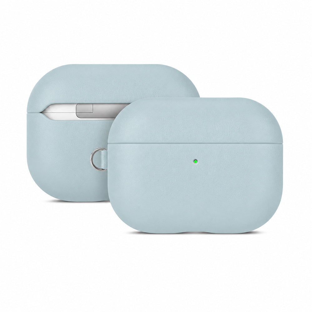Apple AirPods Pro 3 Kılıf M-Safe Şarj Özellikli Mutural Yahu Serisi Deri Tasarımlı Kapak Mavi