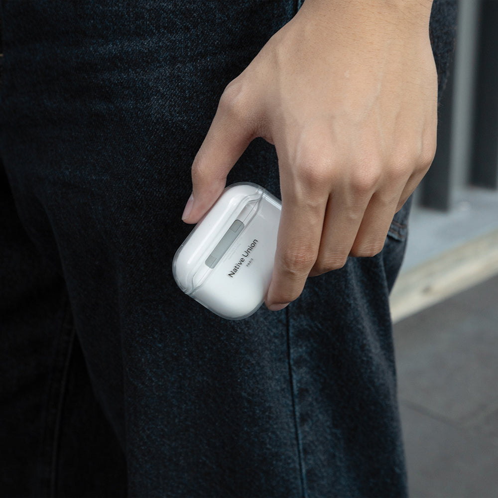 Apple AirPods Pro 3 Kılıf Qi M-Safe Şarj Özellikli Native Union Clear Serisi Silikon Kapak Şeffaf