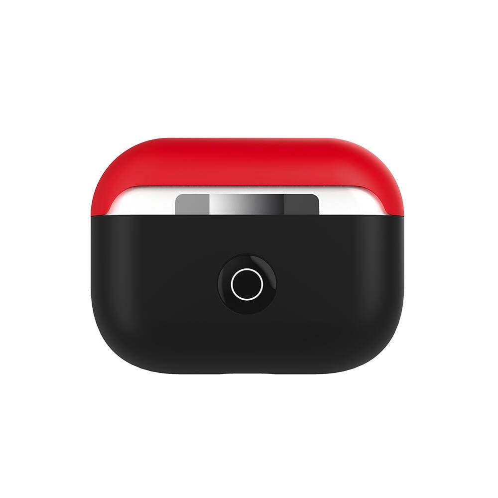 Airpods Pro Kılıf Boyun Askılı Parlayan Düğmeli Lisanslı Switcheasy Colors Silikon Kılıf Siyah