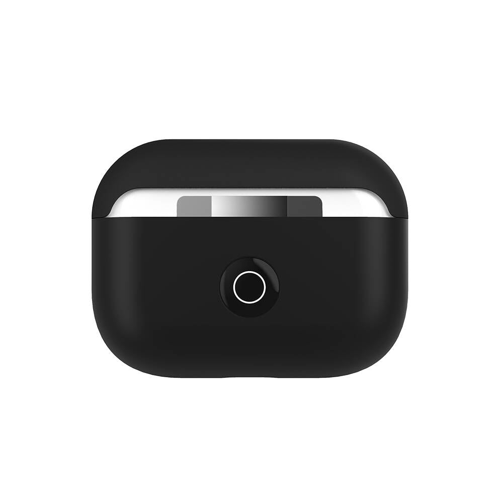 Airpods Pro Kılıf Boyun Askılı Parlayan Düğmeli Lisanslı Switcheasy Colors Silikon Kılıf Siyah