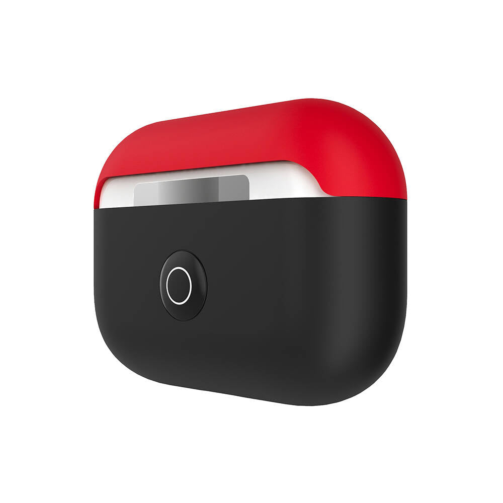 Airpods Pro Kılıf Boyun Askılı Parlayan Düğmeli Lisanslı Switcheasy Colors Silikon Kılıf Siyah