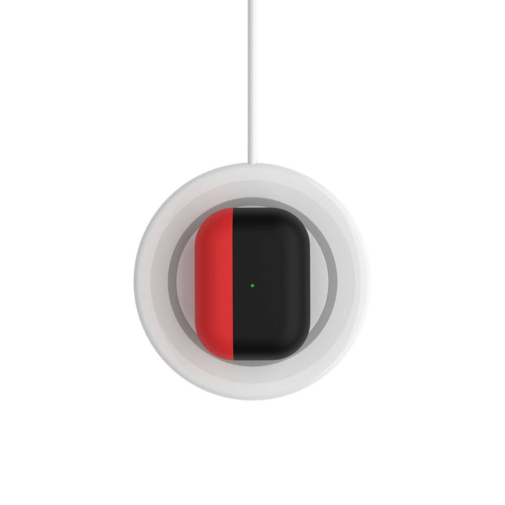 Airpods Pro Kılıf Boyun Askılı Parlayan Düğmeli Lisanslı Switcheasy Colors Silikon Kılıf Siyah