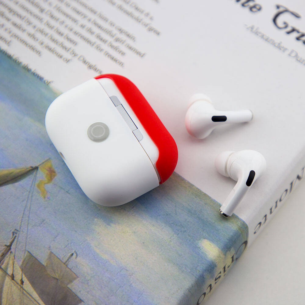 Airpods Pro Kılıf Boyun Askılı Parlayan Düğmeli Lisanslı Switcheasy Colors Silikon Kılıf Siyah