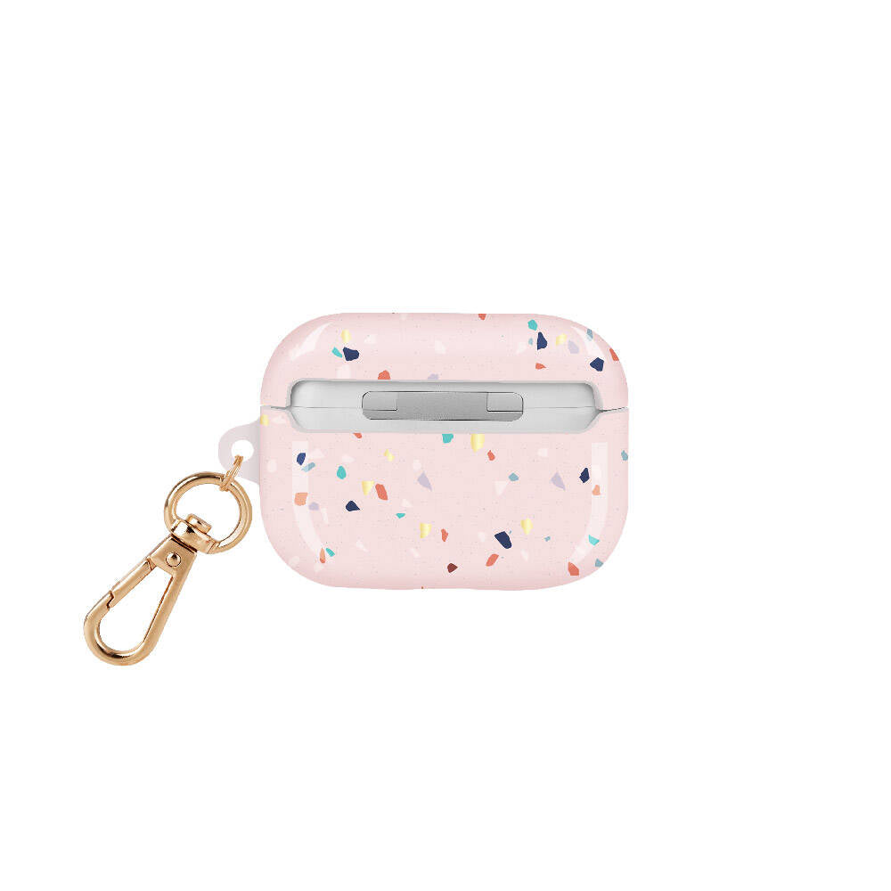 Airpods Pro Kılıf Mozaik Desenli Coehl Terrazzo Kılıf Pembe