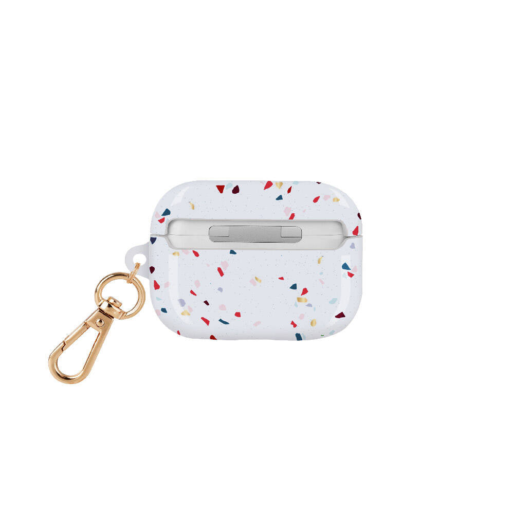 Airpods Pro Kılıf Mozaik Desenli Coehl Terrazzo Kılıf Beyaz