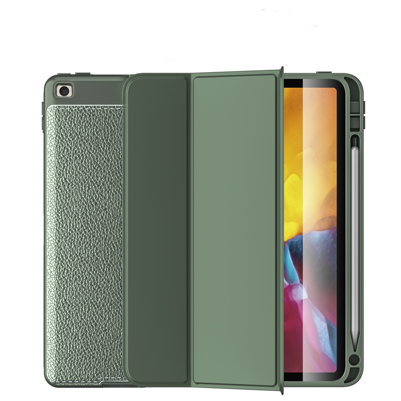 iPad 10.2 2021 (9.Nesil) Kılıf Wlons Tablet Kılıf Koyu Yeşil