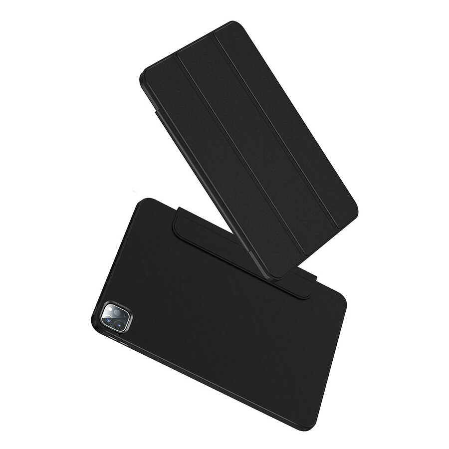 iPad 10.2 2021 (9.Nesil) Wiwu Ayrılabilen Magnetik Standlı Tablet Kılıfı Siyah