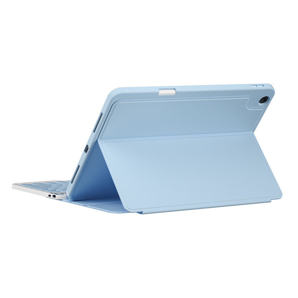 iPad 10.2 2021 (9.Nesil) Wiwu Protective Gizli Kalem Bölmeli Klavyeli Kılıf Pembe