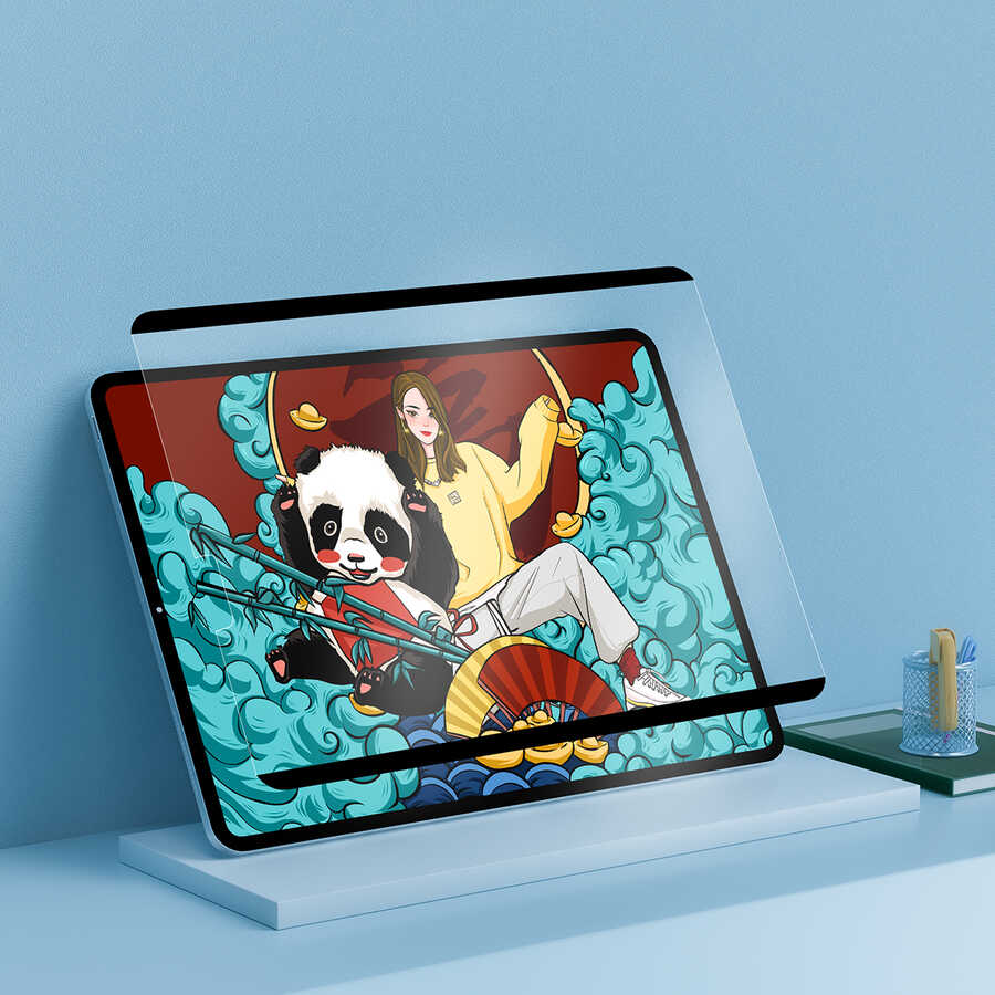 iPad 10.2 (8.Nesil) Wiwu Removable Mıknatıslı Ekran Koruyucu Siyah