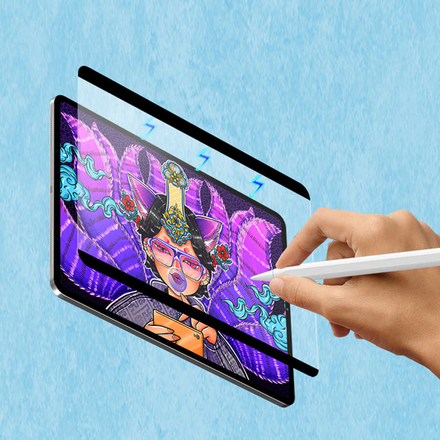 iPad 10.2 (8.Nesil) Wiwu Removable Mıknatıslı Ekran Koruyucu Siyah