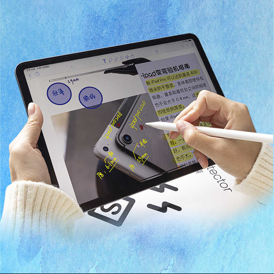 iPad 10.2 (8.Nesil) Wiwu Removable Mıknatıslı Ekran Koruyucu Siyah