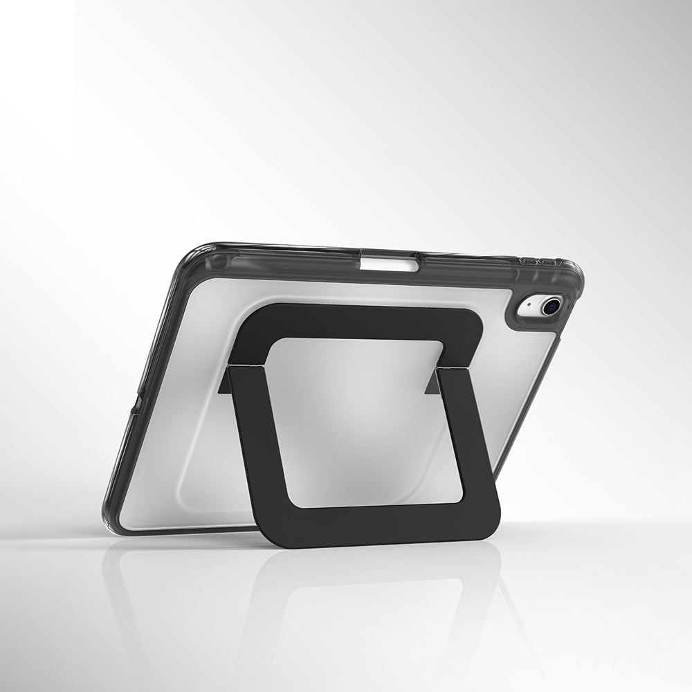 Apple iPad 11.Nesil 2025 Mutural AeroShield Serisi Kalem Bölmeli Airbag Tasarımlı Standlı Tablet Kılıfı Siyah