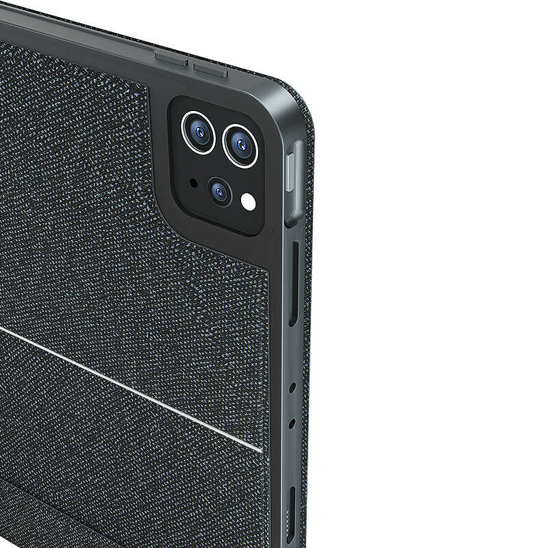 Apple iPad 11.Nesil 2025 Wiwu Mag Touch Klavyeli Standlı Kılıf Siyah