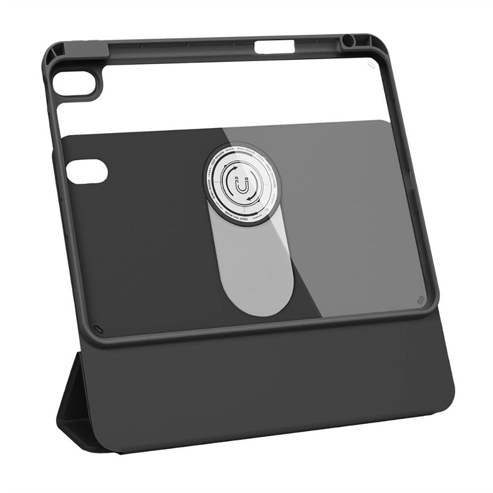 iPad Air 10.9 2020 (4.Nesil) Wiwu 360° Dönebilen Standlı Magnetik Koruyucu Tablet Kılıfı Siyah