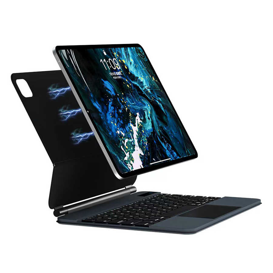 iPad Air 10.9 2022 (5.Nesil) Wiwu Magic Keyboard Siyah