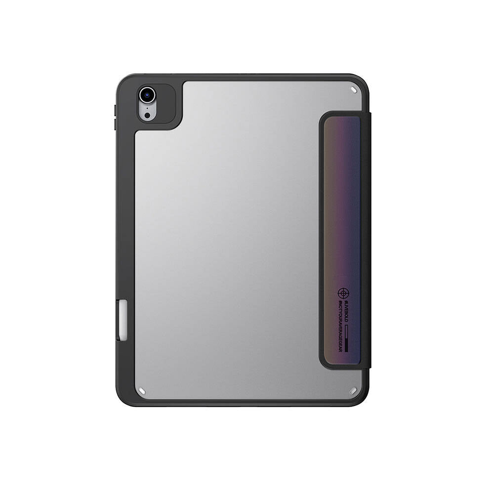 iPad Air 11 2024 Kılıf SkinArma Holografik Tasarımlı Arkası Şeffaf Çıkarılabilir Magnetik Kira Kobai Kılıf Füme