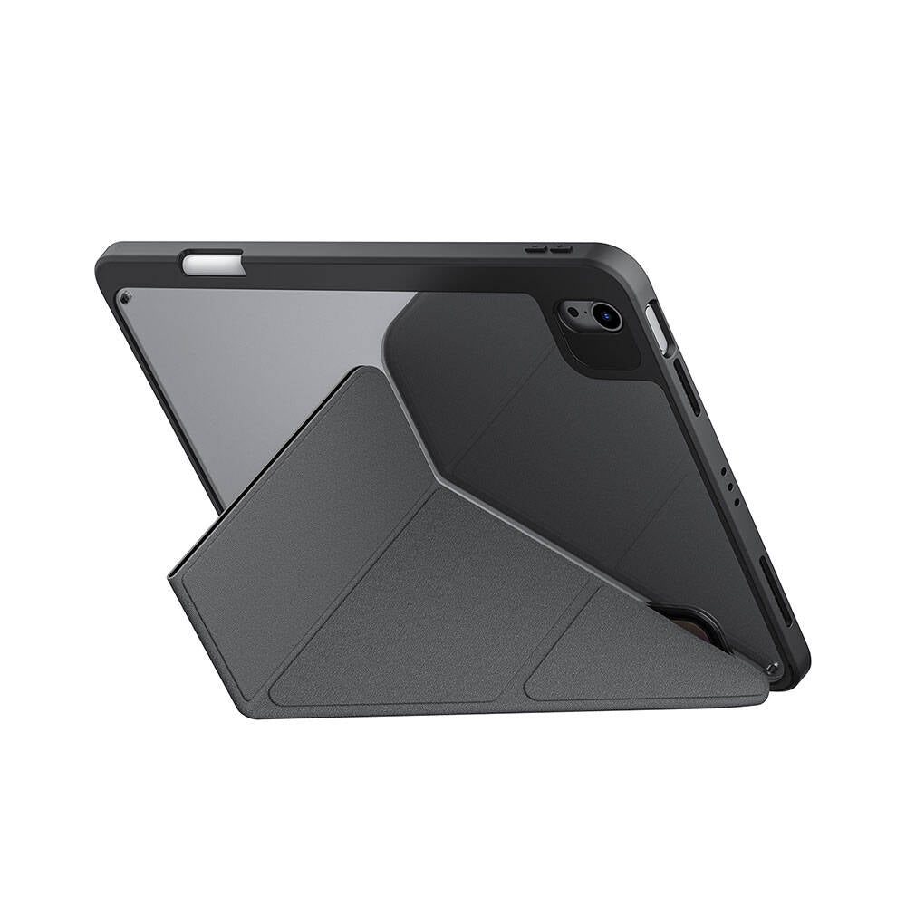 iPad Air 11 2024 Kılıf SkinArma Holografik Tasarımlı Arkası Şeffaf Çıkarılabilir Magnetik Kira Kobai Kılıf Gümüş