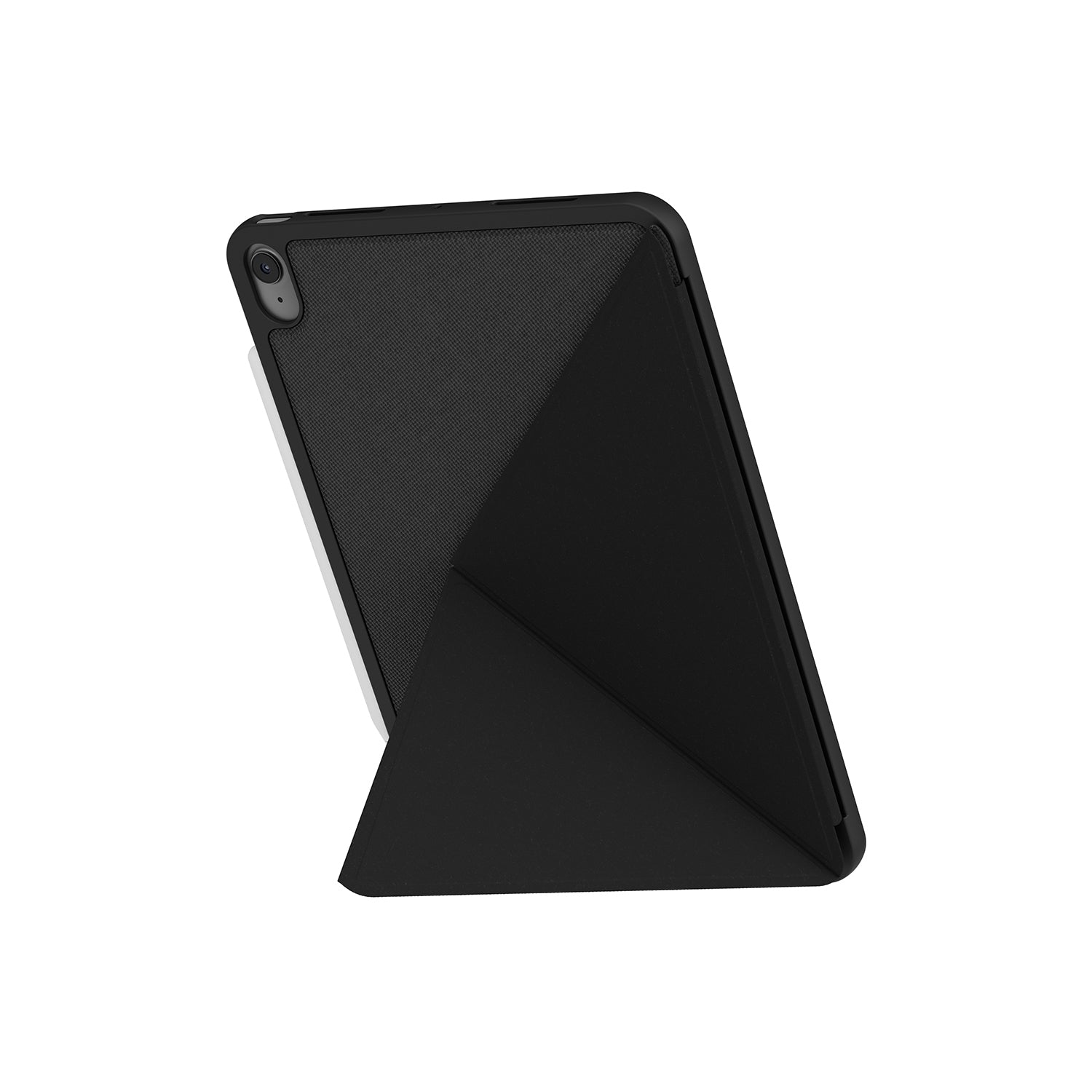 Apple iPad Air 11 2024 Kılıf Skinarma Kalemlikli Dokulu Tasarım Standlı Magnetik Trilon Kılıf Siyah