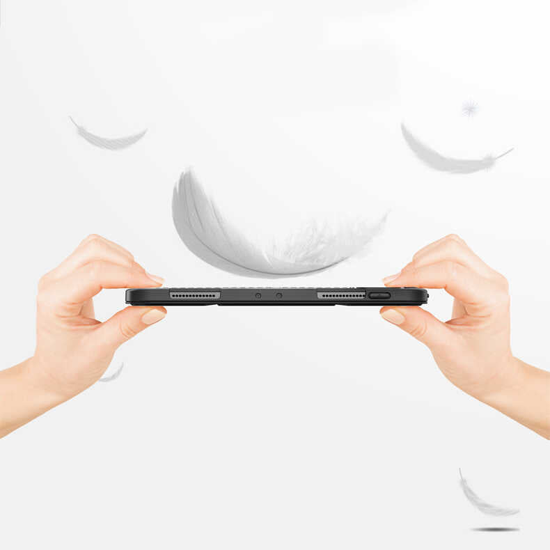 iPad Air 11 2024 Kılıf Wlons Tablet Kılıf Siyah