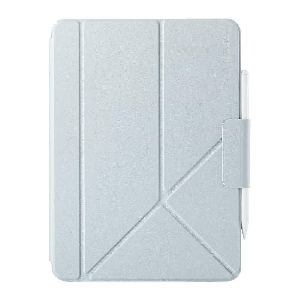 Apple iPad Air 11 2024 Pitaka Folio 3 Kalem Bölmeli Standlı Kılıf Mavi