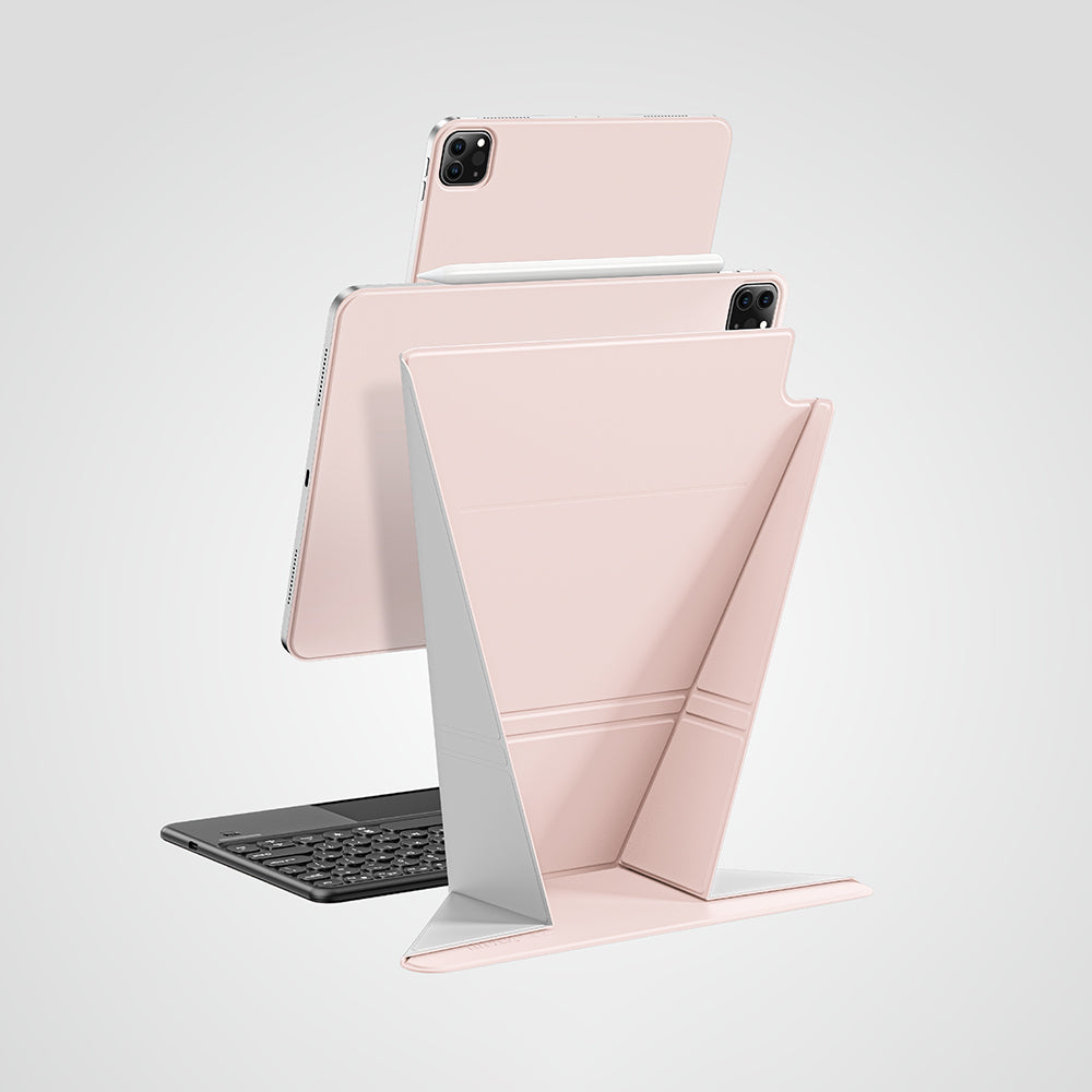 Apple iPad Air 11 2025 M3 Amazingthing Matte Pro Mag Folio Katlanabilir Magnetik Standlı Kılıf Mavi