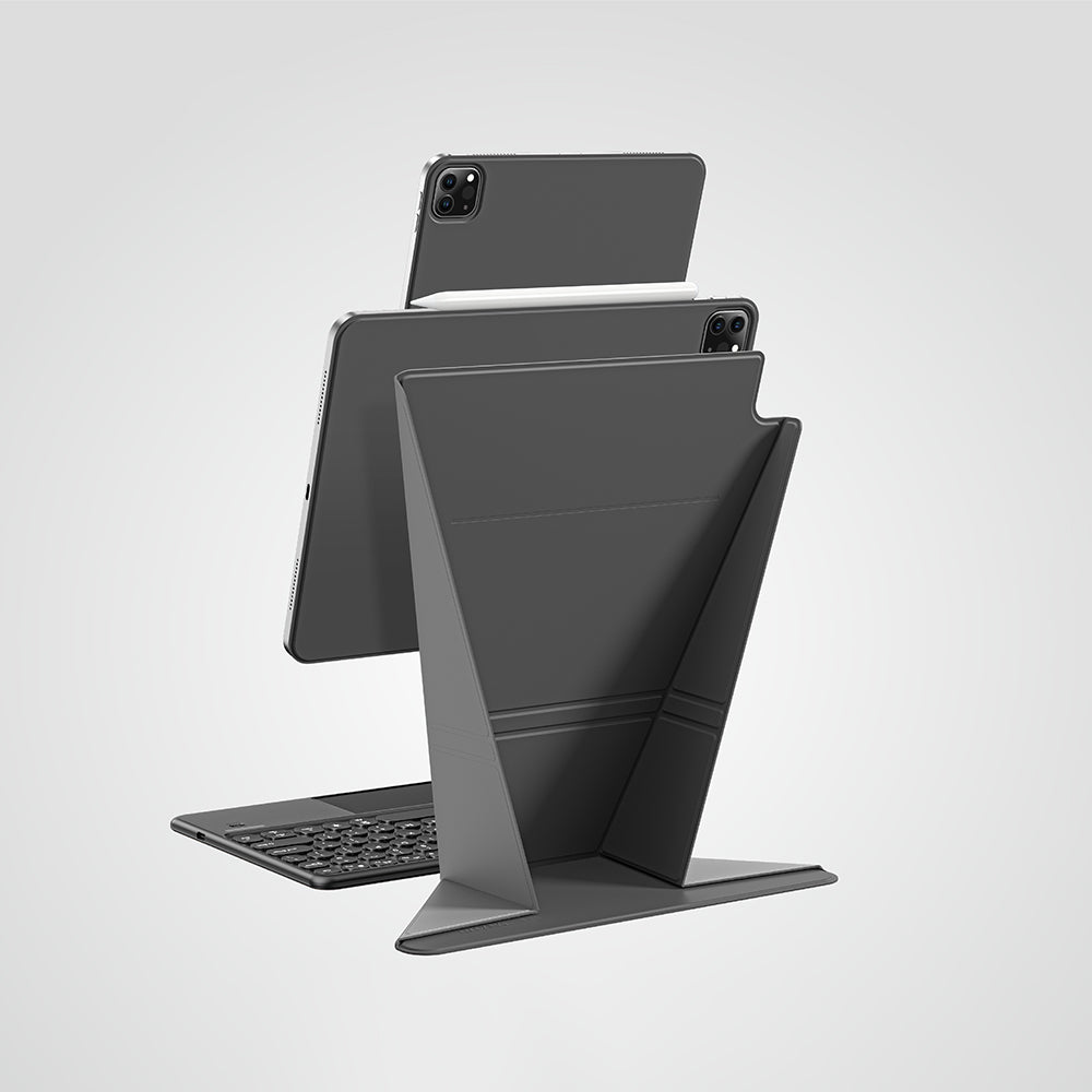 Apple iPad Air 11 2025 M3 Amazingthing Matte Pro Mag Folio Katlanabilir Magnetik Standlı Kılıf Mavi