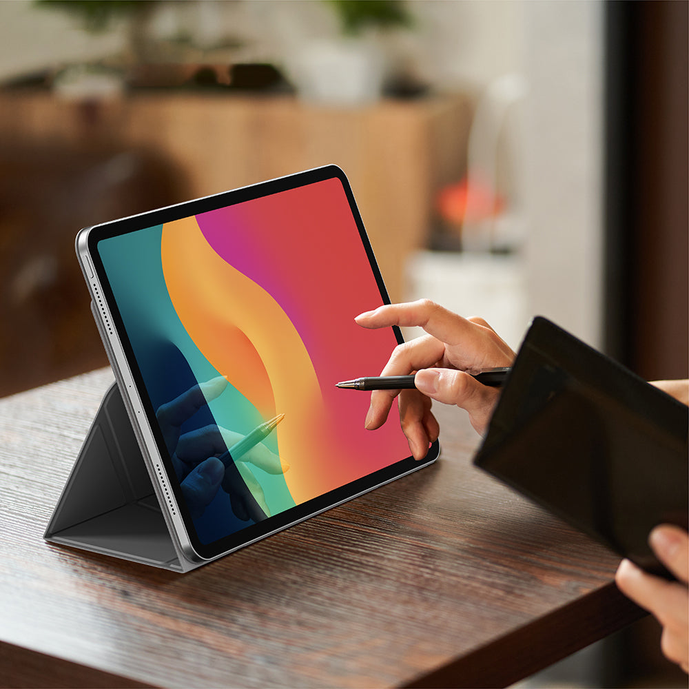 Apple iPad Air 11 2025 M3 Amazingthing Matte Pro Mag Folio Katlanabilir Magnetik Standlı Kılıf Mavi
