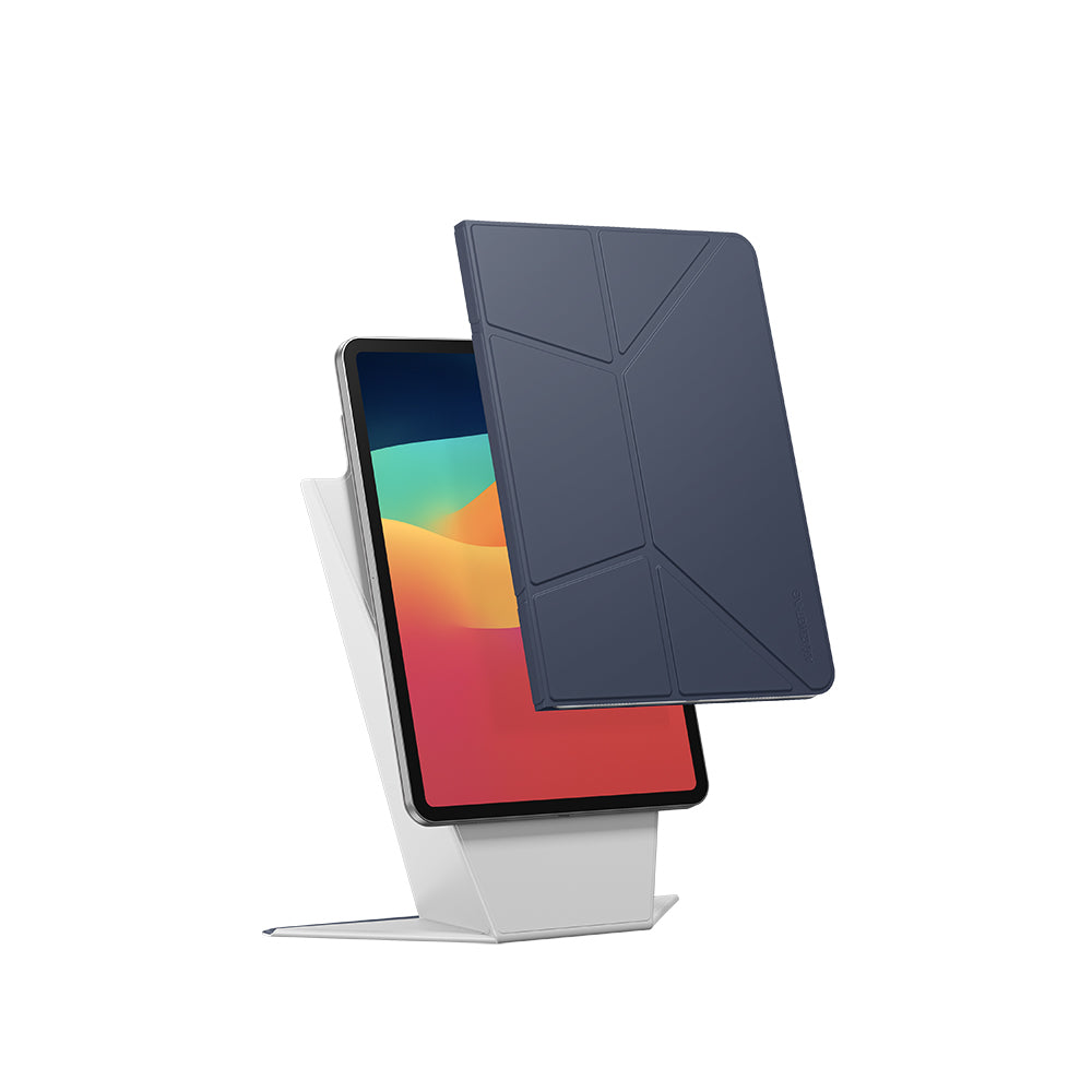 Apple iPad Air 11 2025 M3 Amazingthing Matte Pro Mag Folio Katlanabilir Magnetik Standlı Kılıf Mavi
