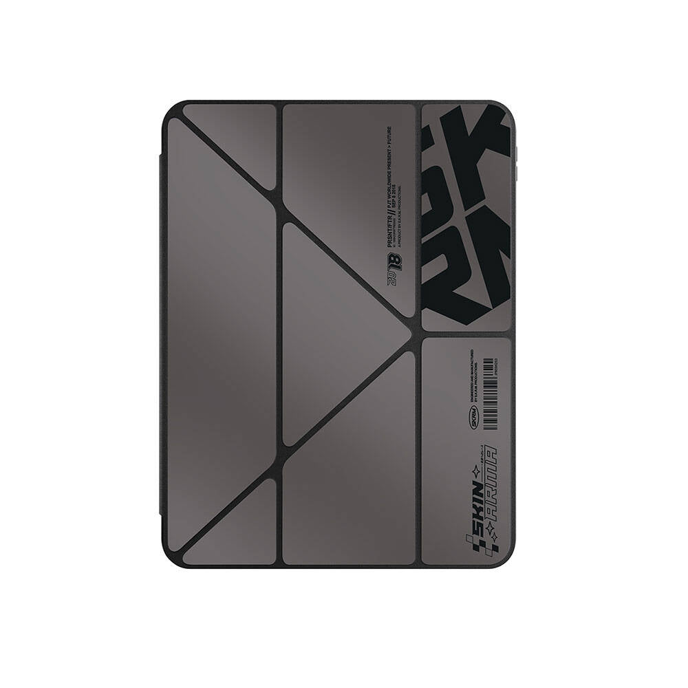 Apple iPad Air 11 2025 M3 Kılıf SkinArma Holografik Tasarımlı Arkası Şeffaf Çıkarılabilir Magnetik Kira Kobai Kılıf Füme