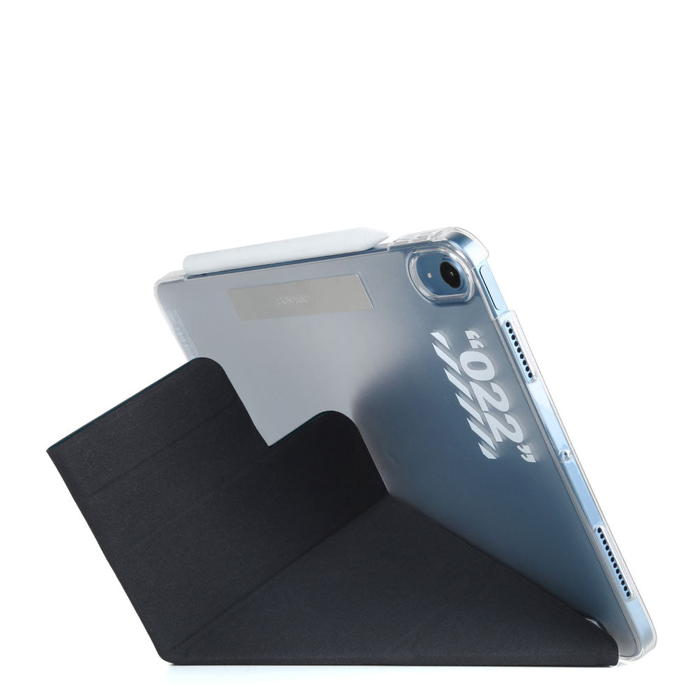 Apple iPad Air 11 2025 M3 Kılıf SkinArma Kalemlikli Arkası Şeffaf Standlı Magnetik Taihi Sora Kılıf Mavi
