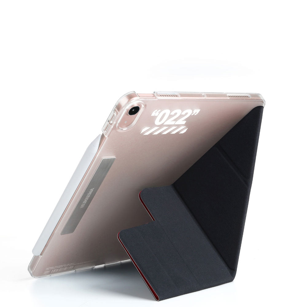 Apple iPad Air 11 2025 M3 Kılıf SkinArma Kalemlikli Arkası Şeffaf Standlı Magnetik Taihi Sora Kılıf Mavi
