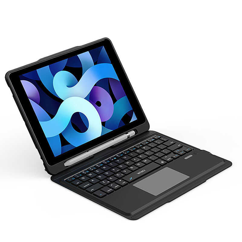 Apple iPad Air 11 2025 M3 Wiwu Keyboard Folio Kablosuz Klavyeli Kılıf Siyah