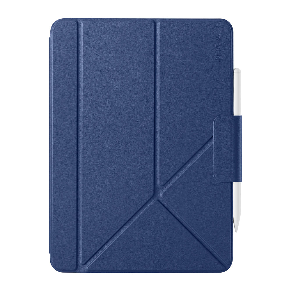 Apple iPad Air 13 2024 Pitaka Folio 3 Kalem Bölmeli Standlı Kılıf Lacivert