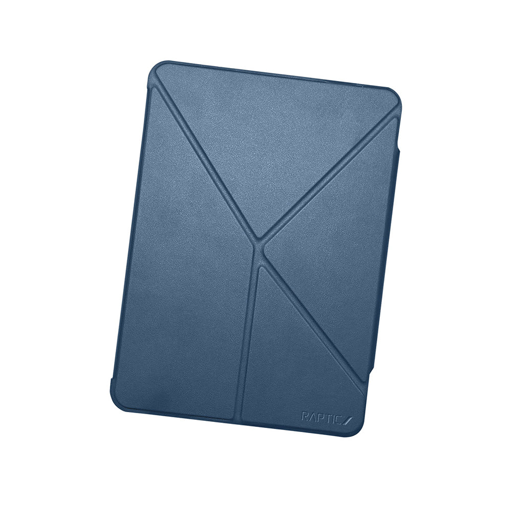 Apple iPad Pro 11 2025 M5 Raptic Clear Folio Airbagli Şeffaf Kapaklı Katlanabilir Standlı Kılıf Lacivert