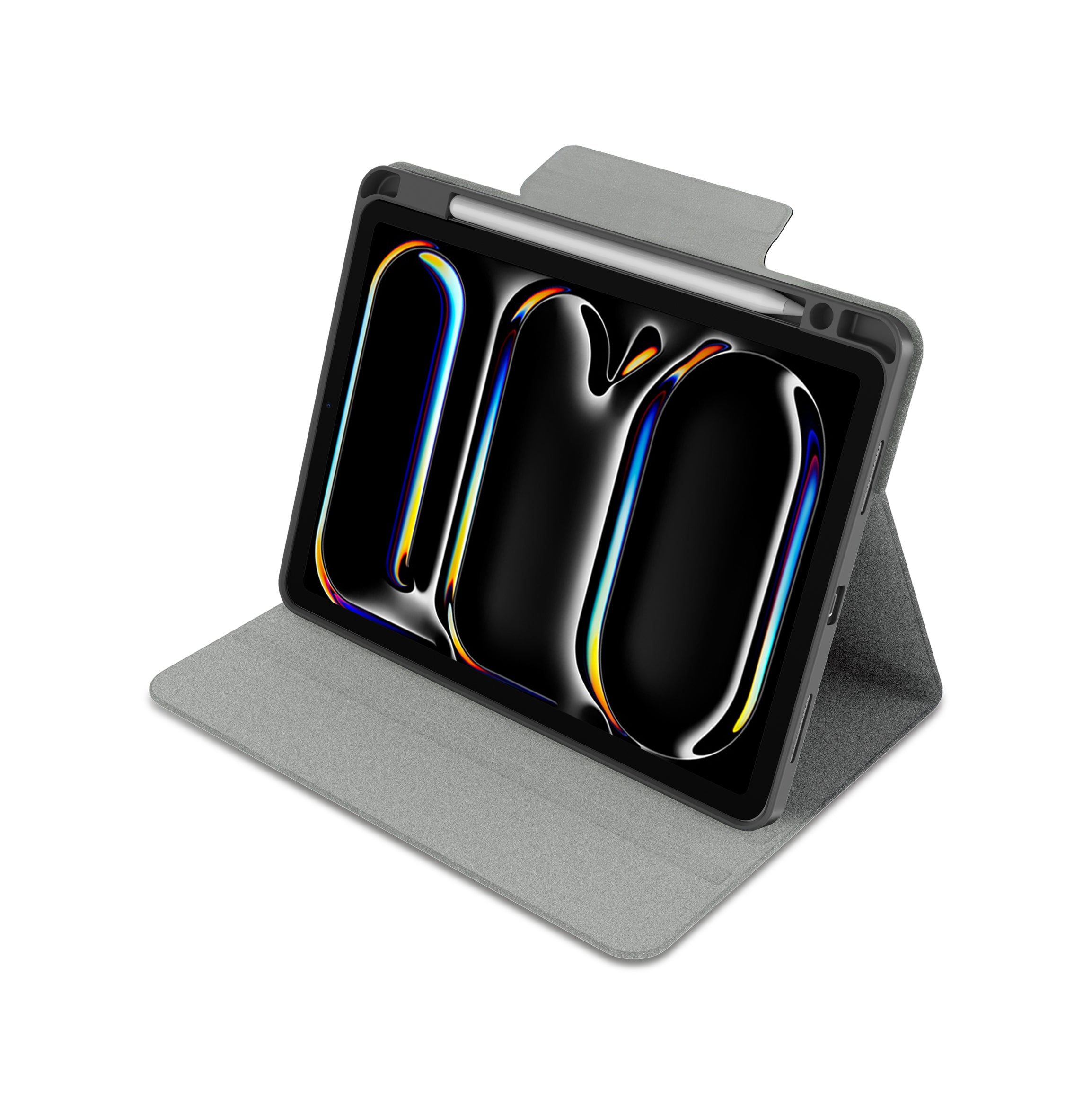 Apple iPad Pro 11 2025 M5 Raptic Spin Detachable Folio PU Ayrılabilir Kalem Bölmeli Standlı Kılıf Siyah
