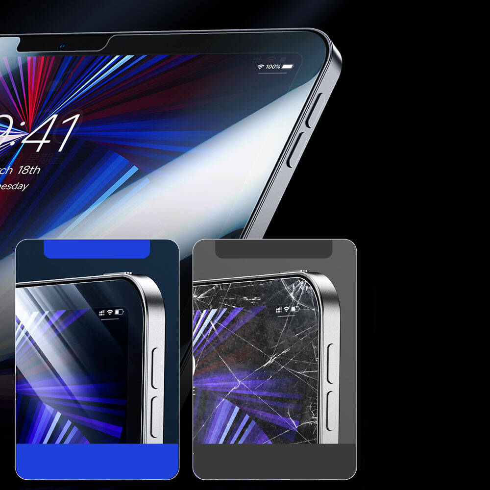 Apple iPad Pro 13 2025 M5 Benks OKR Glass Warrior HD Parlak Ekran Koruyucu Şeffaf