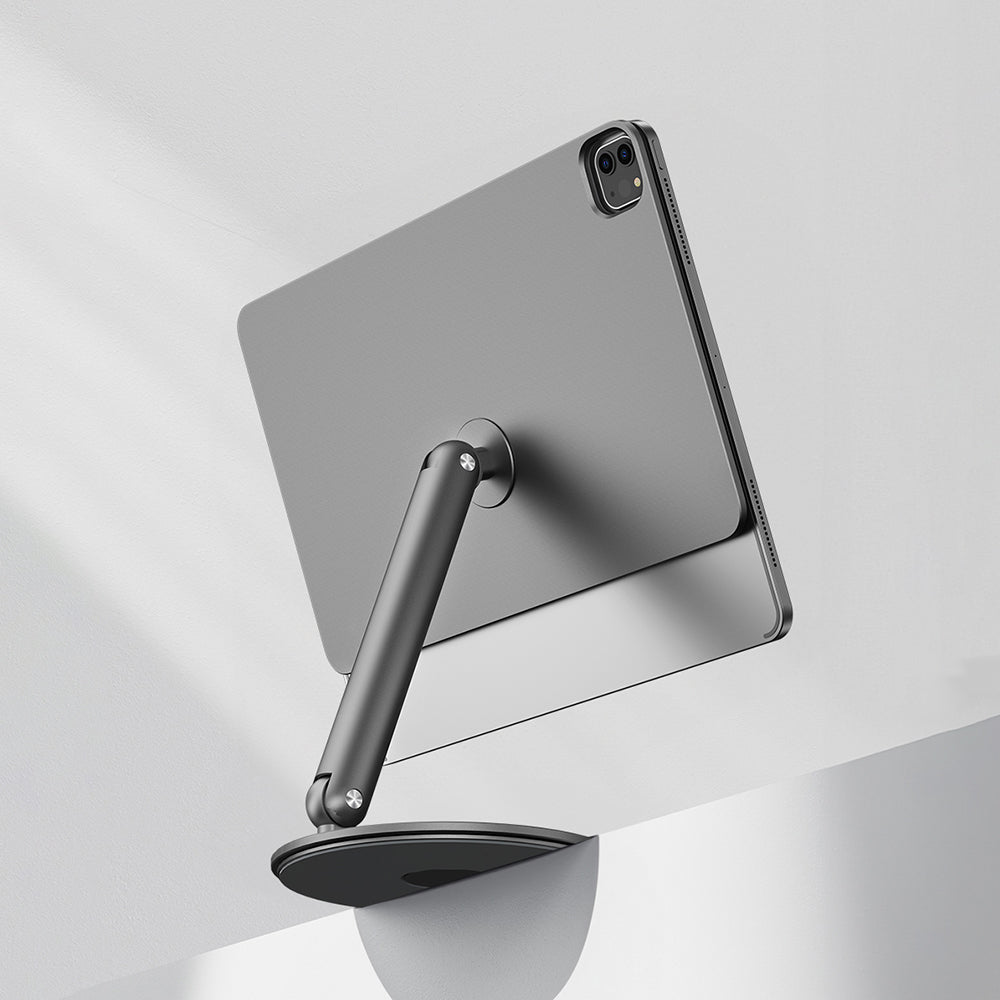 Apple iPad Pro 13 2025 M5 Wiwu ZM-310 360 Derece Dönebilen Magnetik Başlıklı Tablet Standı Gri