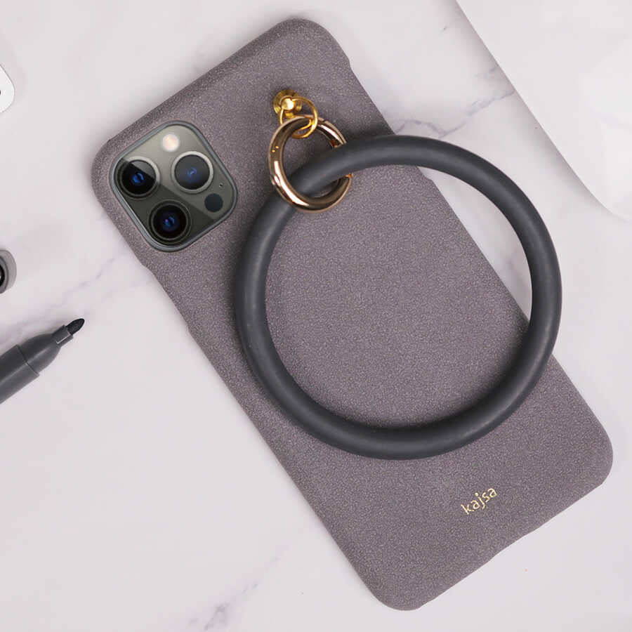 iPhone 12 Kılıf Kajsa Splendid Serisi Morandi Ring Kılıf Yeşil