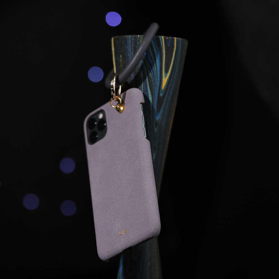 iPhone 12 Kılıf Kajsa Splendid Serisi Morandi Ring Kılıf Kahverengi