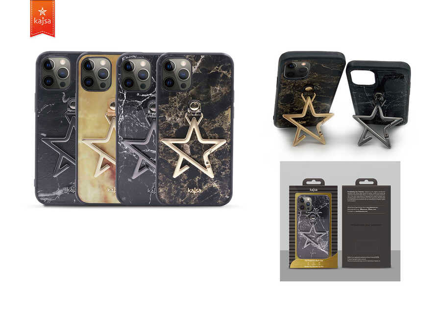 iPhone 12 Kılıf Kajsa Starry Serisi Marble Kılıf NO3